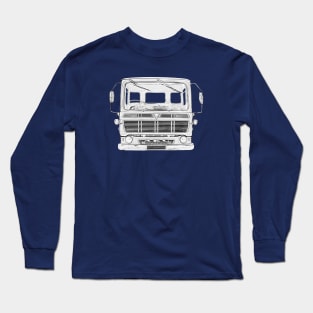 AEC Mandator classic 1970s British lorry monochrome Long Sleeve T-Shirt